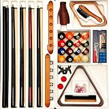 Billard - Zubehörset ALL IN ONE - umfangreiches Komplettset inkl. Queues, Billardkugeln, Dreieck und diversen Extras - 10501