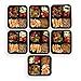 Meal Prep Zone 3 Compartment Food Storage Containers with Lids, Set of 7