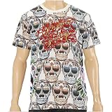 Ed Hardy - Designer of Ed Hardy, Christian Audigier "Sugar" Mens Tee - Winter White