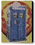 Amazing Framed Dr. Who Tardis Bottle Cap Mosaic 9x11 Inch Limited Edition W/coa