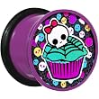 9/16" Acrylic Single Flare Skull Cupcake Plug