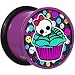 9/16" Acrylic Single Flare Skull Cupcake Plug