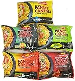 Lucky Me Pancit Canton Variety Bundle- 2 Original Flavor, 2 Chili Mansi, 2 Kalamansi, 2 Sweet and Spicy, and 2 Extra Hot Chili- Total of 10 Packs