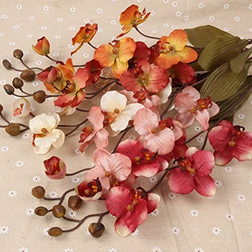Lot of 10 Include White Orange Red Light Pink Deed Pink High Imitation European Phalaenopsis 42059962661-OR