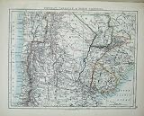 JOHNSTON WORLD MAPS 1895 PARAGUAY ARGENTINA FALKLAND