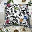 Bettino - [Colorful Rose] Decorative Pillow Cushion / Floor Cushion (23.6 by 23.6 inches)