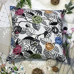 Bettino - [Colorful Rose] Decorative Pillow Cushion / Floor Cushion (23.6 by 23.6 inches)