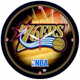 NBA Philadelphia 76ers Round Clock