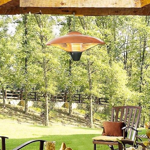 Fire Sense Hanging Copper Finish Halogen Patio Heater