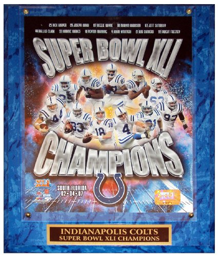 Indianapolis Colts (Super Bowl XLI Champions Composite) Licensed 8x10 Photo Plaque