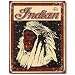 Nostalgic Indian Motorcycles Tin Sign : Established 1901