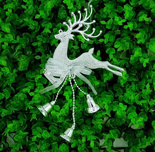 Milea® Christmas Tree Decoration Small Deer Pendant Christmas Gifts (Silver)