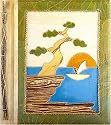 All Natural 80 Photo Handmade Photo Album - Sailboat Sunset Design