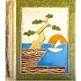 All Natural 80 Photo Handmade Photo Album - Sailboat Sunset Design