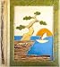 All Natural 80 Photo Handmade Photo Album - Sailboat Sunset Design