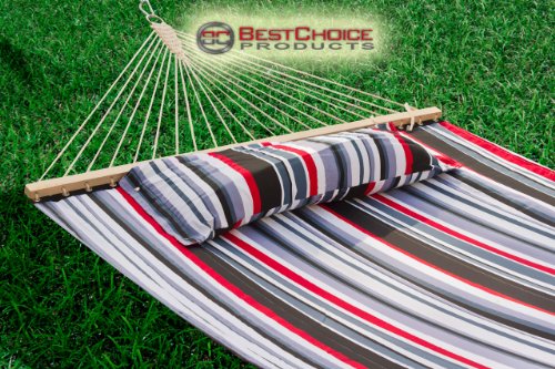 New Quilted Fabric Double Spreader Bar ButtonPillow Hammock