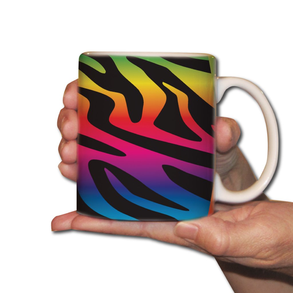 Design Coffee Mug - Rainbow Zebra