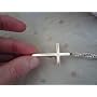 Crucifix 40x24mm en argent fin 925/1000 large bloc de British Jewellery Workshops