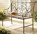 48" Vintage Rustic Gold Flourish Design Outdoor Garden Bench