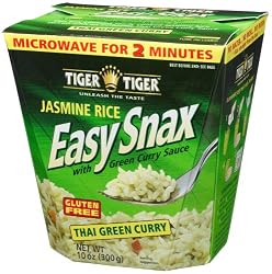 Tiger Tiger Easy Snax, Thai Green Curry with Jasmine Rice, 10-Ounce Boxes (Pack of 8)