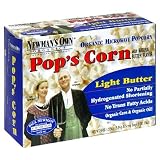 Newman's Own Organics Pop's Corn Organic Microwave Popcorn, Light Butter, 3-Count Boxes (Pack of 12)