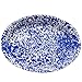 Crow Canyon Home Enamelware Oval Platter, 17.5inch, Blue/White Splatter