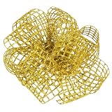 Offray Sonic Gold Mesh Wired Edge Ribbon, 1 1/2