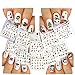 Christmas New Year Holiday Assortment Nail Art Water Slide Tattoo Decals & One Glow In The Dark Sheet - Holiday Stamps, Snowman, Santa, Bells, Snowflakes - Pack of 10