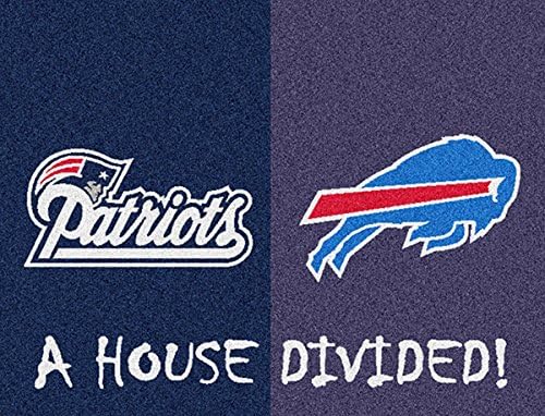 NFL - New England Patriots/Buffalo Bills House Divided Rugs 34"x45"