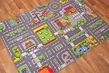 Childrens Play Village Mat Town City Roads Rug 95cm x 133cm (3ft 1" x 4ft 4")