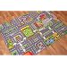 Children's Play Village Mat Town City Roads Rug 95cm x 133cm (3ft 1" x 4ft 4")
