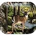 Deer Hunting Camo Dinner Plate (Buck image, camo border, 9