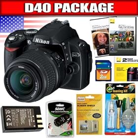 Nikon D40 6.1MP Digital SLR Camera Kit with 18-55mm f 3.5-5.6G ED II AF-S DX Zoom-Nikkor... 