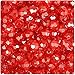 BeadTin Ruby Transparent 8mm Faceted Round Craft Beads (450pcs)
