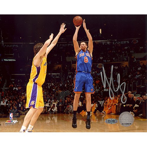 Steiner Sports NBA Danilo Gallinari Knicks Blue Jersey Jump Shot Vs Lakers Autographed 8-by-10-Inch Photograph