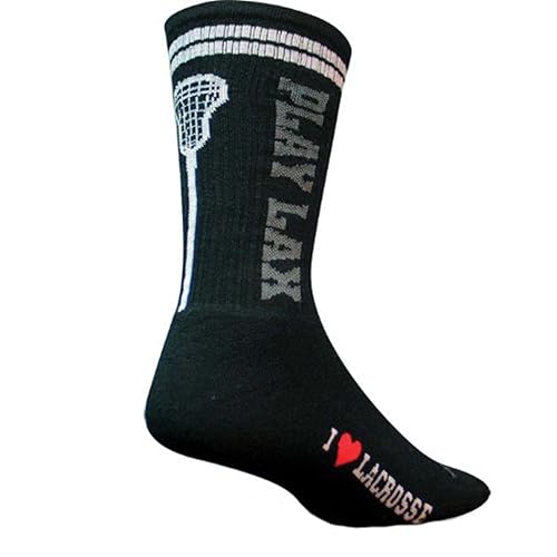 SockGuy Crew 8in Play Lacrosse White Socks