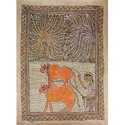 Madhubani Painting Home Decor Organic Color Paper