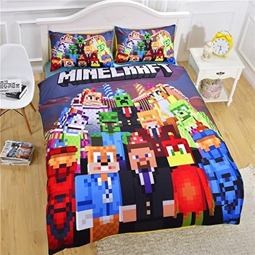Minecrafts Duvet Cover Set Bedding Set Cotton,Queen,Carnival