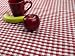 Terry Tablecloth - Red - 100% Cotton - Hobnail Style