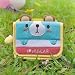 [Love Bear] Embroidered Applique Fabric Art Trifold Wallet Purse / Card Holder (4.5*3.5)