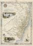 1800's NEW SOUTH WALES SYDNEY VICTORIA AUSTRALIA MAP SMALL VINTAGE POSTER