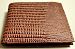 Lizard Skin Design Genuine Leather Bi-Fold Men's Wallet Card Picture Pockets Brown