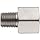 Polyconn PC120NB-64 Nickel Plated Brass Pipe Fitting, Adapter, 3/8" NPT Male x 1/4" NPT Female (Pack of 10)