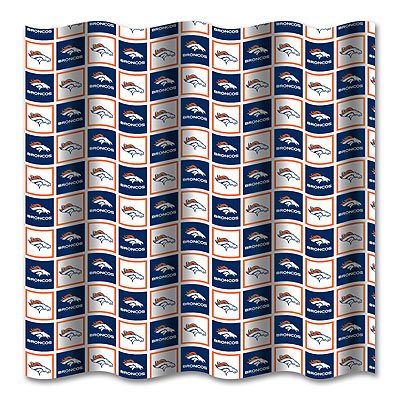 Denver Broncos Checker Bathroom Shower Curtain