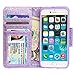 Style4U Iphone 6 Plus Bling Flip Case, Zebra Design Premium Leather Stand With Id Credit Card/Cash Slots For Apple Iphone 6 Plus 5.5 Inch + 1 Stylus And 1 Screen Protector Purple Pink Zebra / Purple
