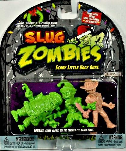 S.L.U.G. (Slug) Zombies Figures 3-Pack (Christmas 2012) Santa Claws, Eli the Expired Elf, Gator Jones