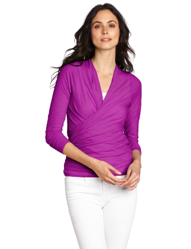 Lilla P Women's Long Sleeve Origami Wrap, Purple Haze, One Size