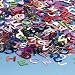 Metall-Konfetti: bunte Buchstaben, 7 mm, 10 g