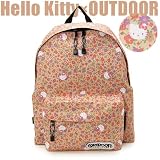 【HELLO KITTY×OUTDOOR】 デイパック 【リュック・バックパック】 L ベージュ 小花柄 ハローキティ アウトドア コラボレーション トラベル用品