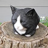 [ネコのオーナメント]香箱猫ミニ（八割れ）12147[幅11cm、高さ13cm]